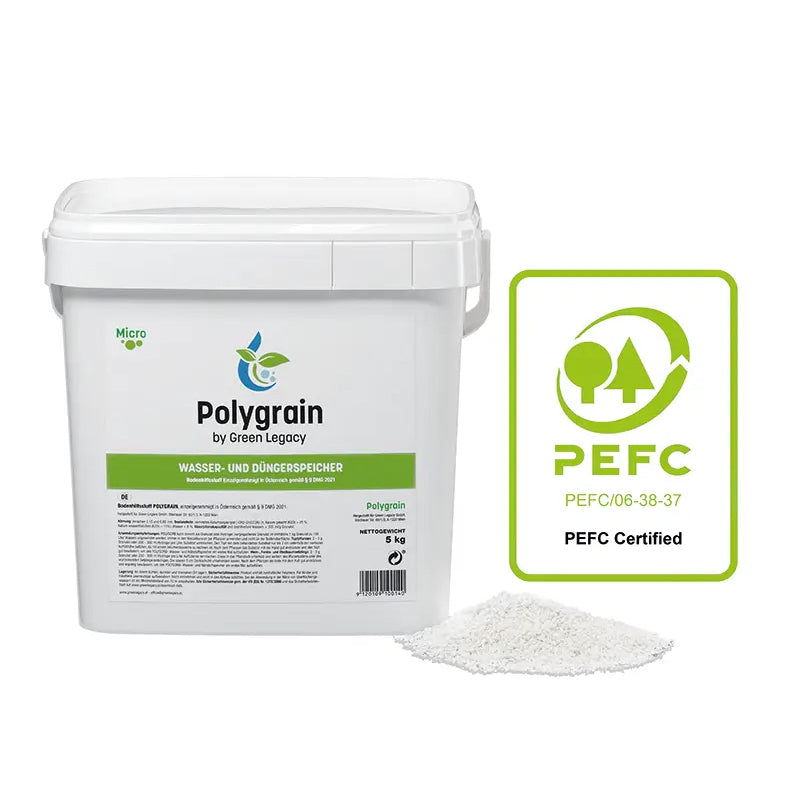 Polygrain – Wasserspeicherndes Hydrogel (Granulat)